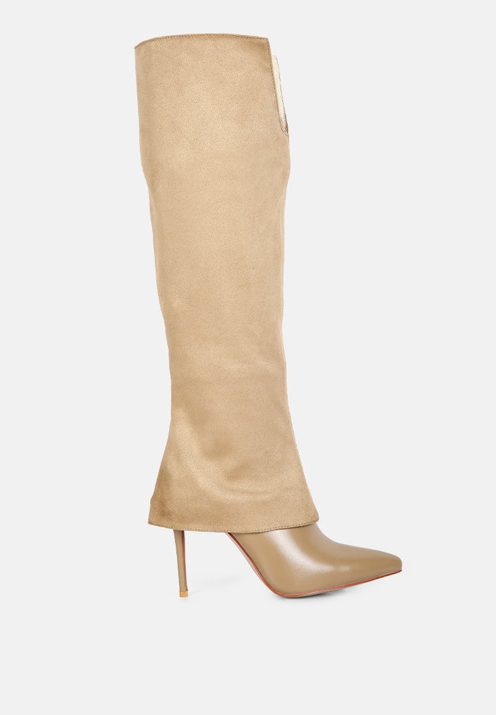 fifido fold-over stiletto knee boots by ruw#color_taupe