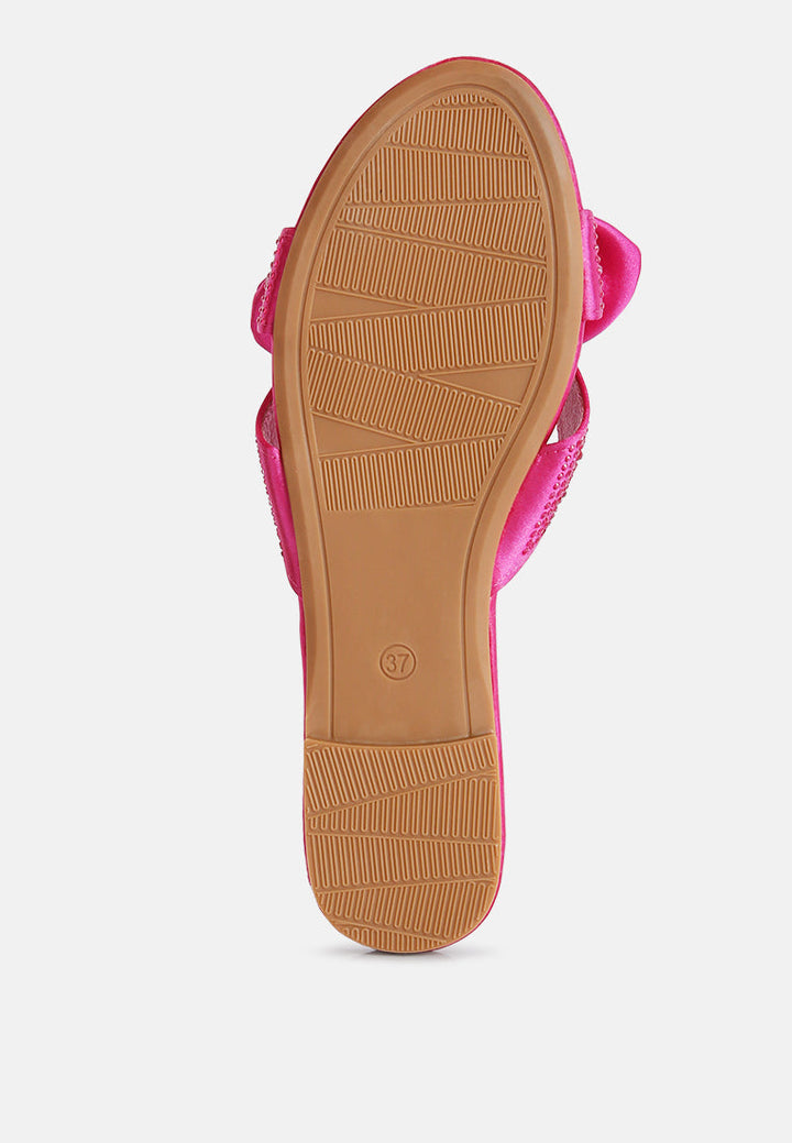 fleurette bow flat sandals by ruw#color_fuchsia