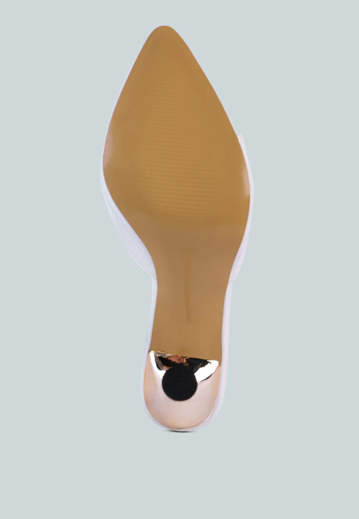 french cut croc texture patent faux leather sandals by ruw#color_white