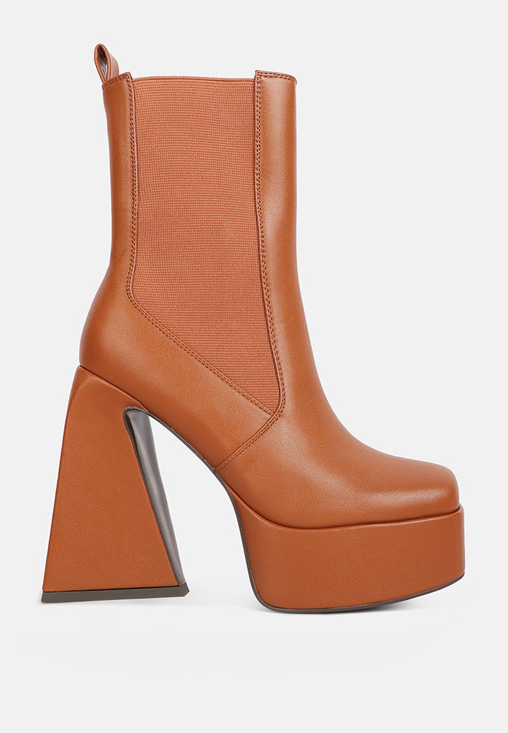 frosty high platform block heel chelsea boot by ruw#color_tan