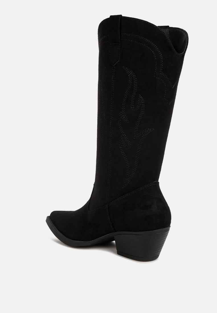 ginni embroidered calf boots by ruw#color_black