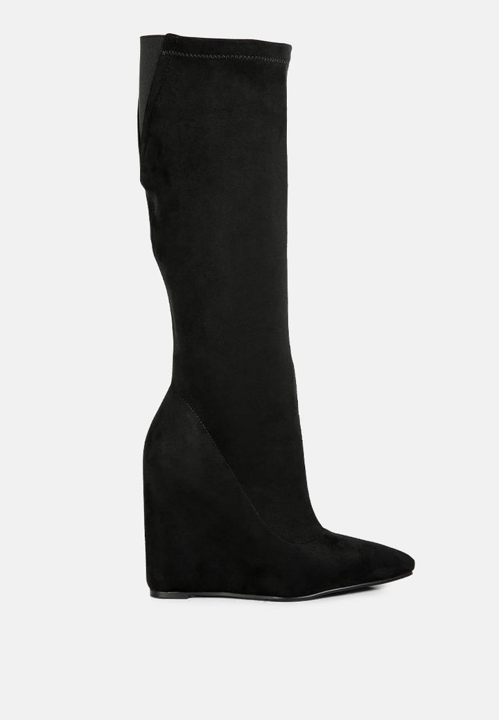 gladol wedge heel calf boots by ruw#color_black