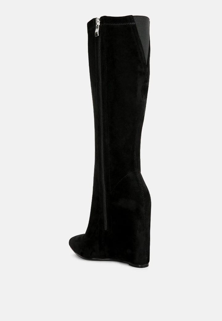 gladol wedge heel calf boots by ruw#color_black