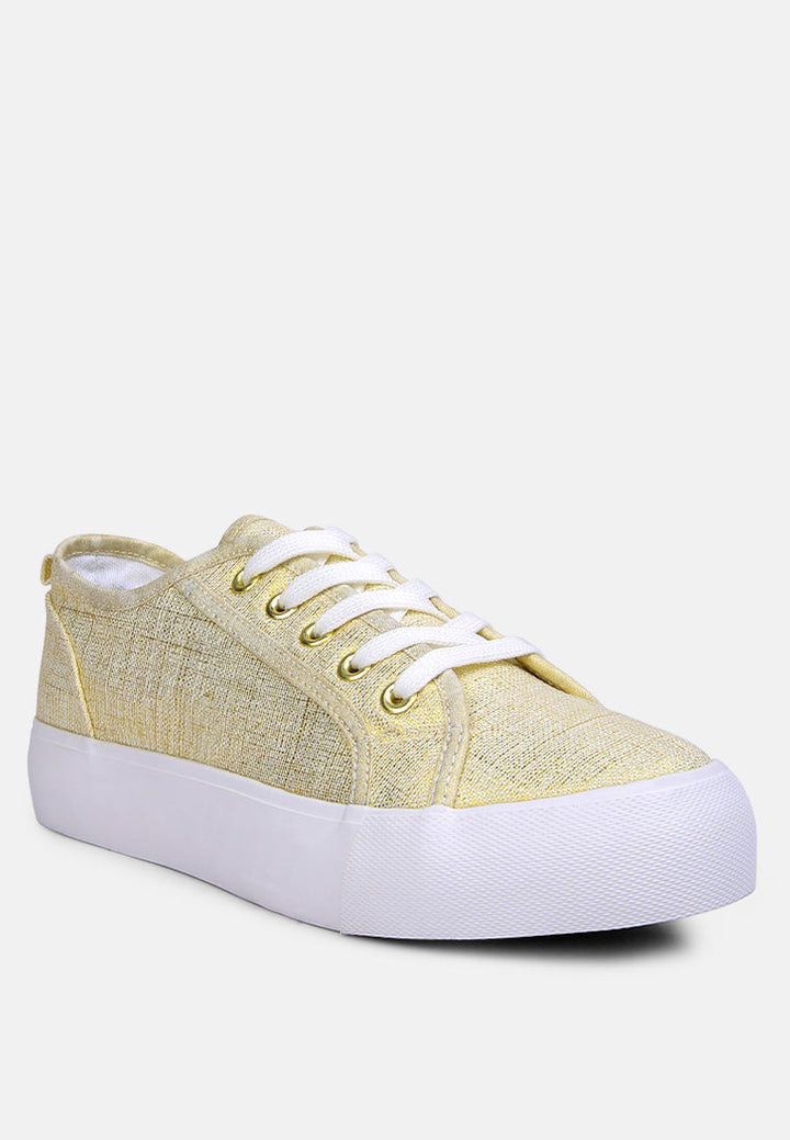 glam doll knitted sliver platform sneakers by ruw#color_gold