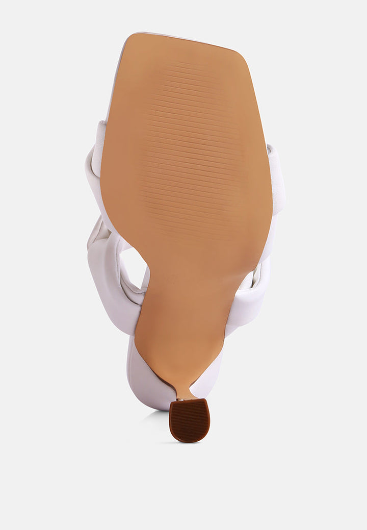 glam girl twisted strap spool heel sandals by ruw#color_white