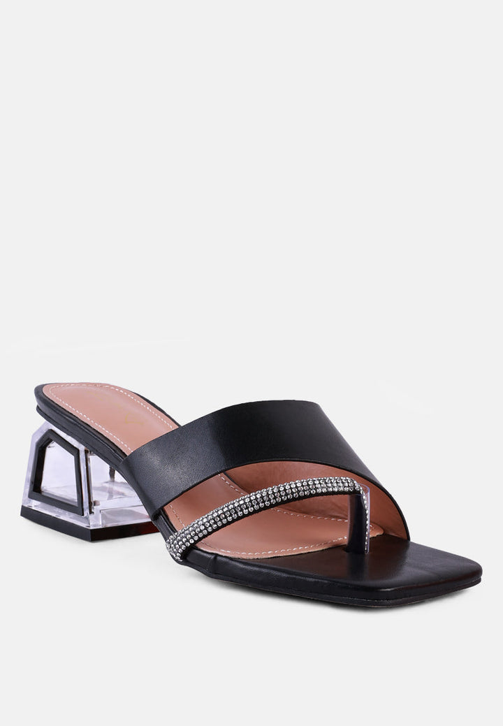 golfy rhinestone embellished strap fantasy heel sandals by ruw#color_black