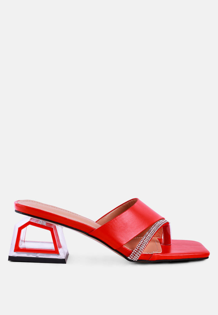 golfy rhinestone embellished strap fantasy heel sandals by ruw#color_red