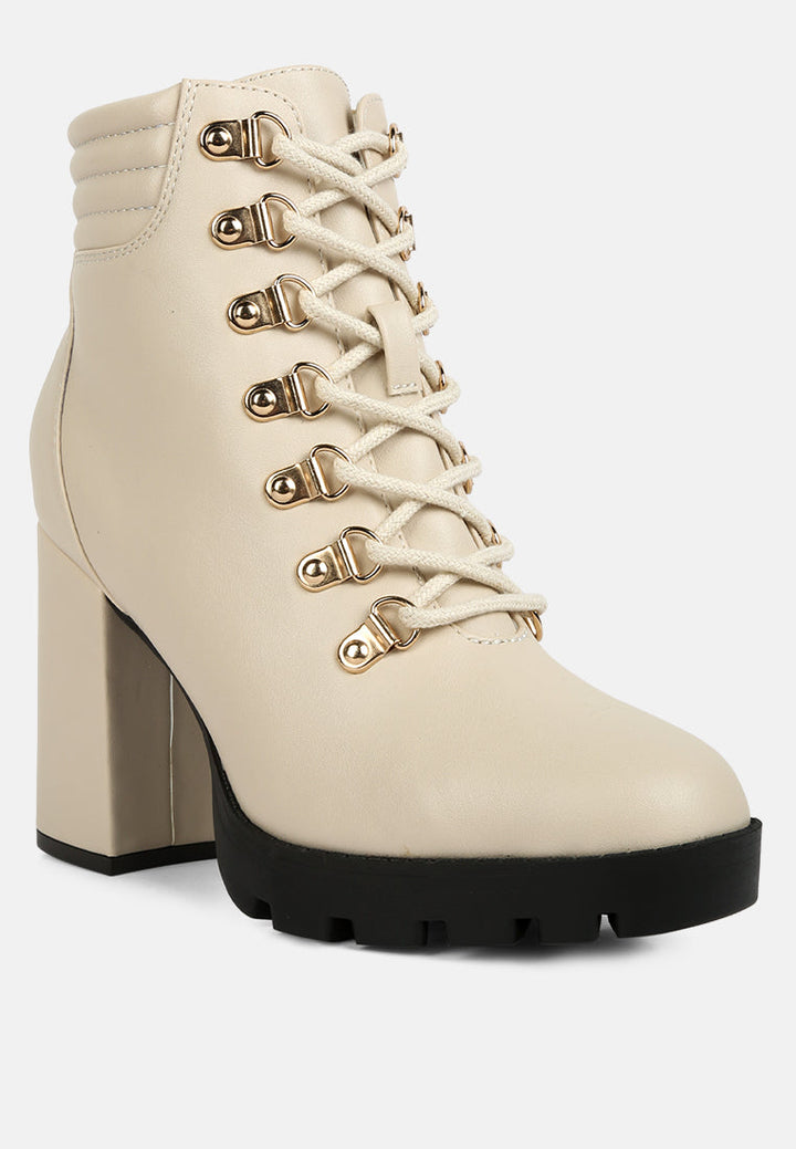 hamiltons lace up block heel boots by ruw#color_beige