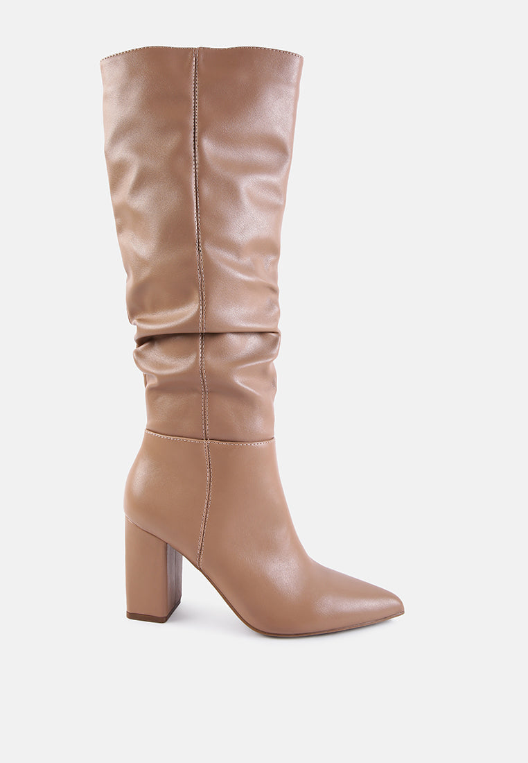 hanoi knee high slouch boots by ruw#color_taupe
