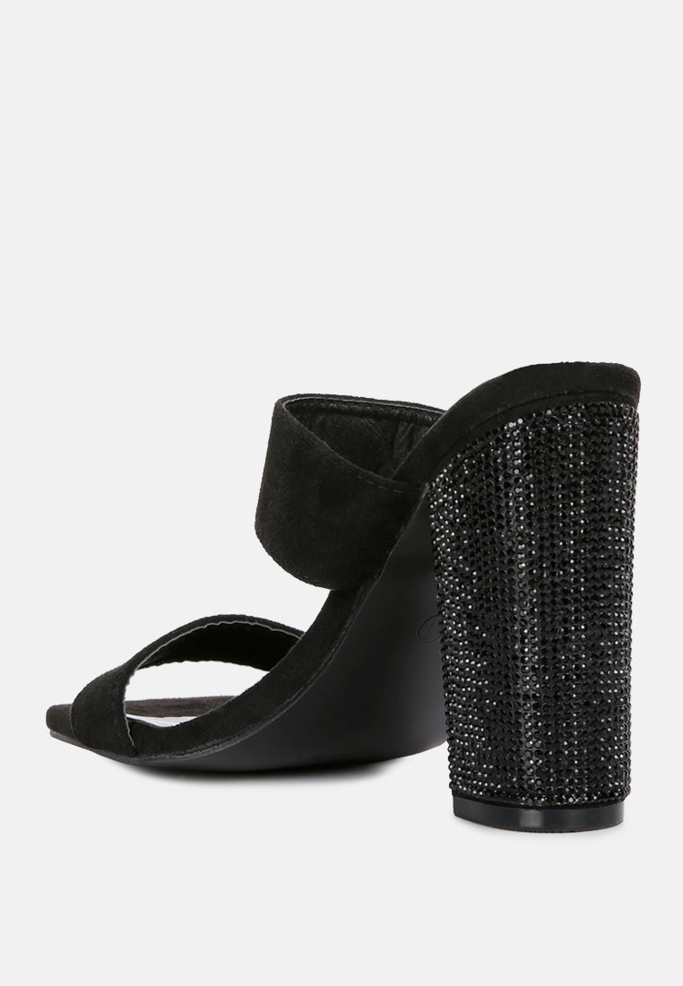 high sass rhinestone embellished sandals by ruw#color_black