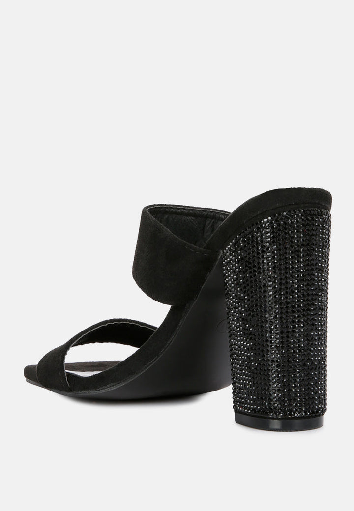 high sass rhinestone embellished sandals by ruw#color_black