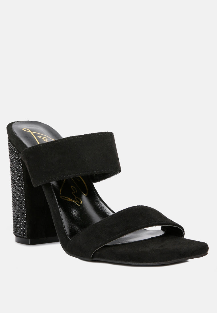 high sass rhinestone embellished sandals by ruw#color_black