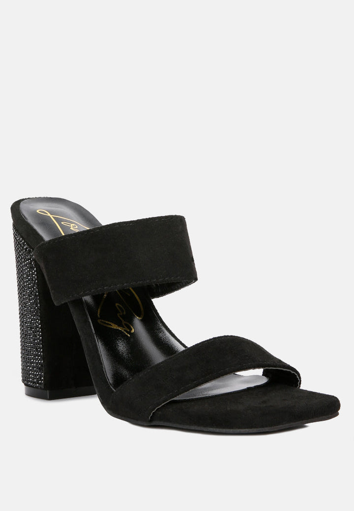 high sass rhinestone embellished sandals by ruw#color_black