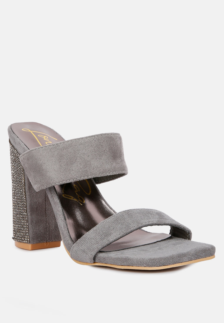 high sass rhinestone embellished sandals by ruw#color_grey