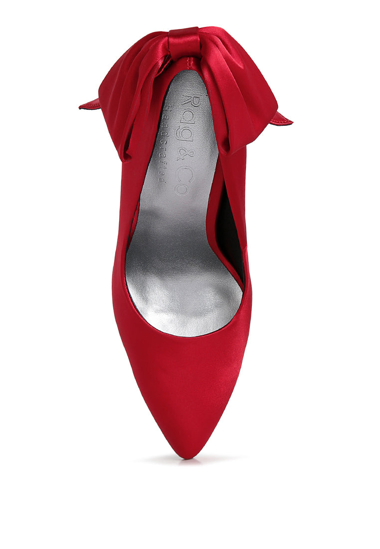 hornet high heeled satin pump sandals by ruw#color_red