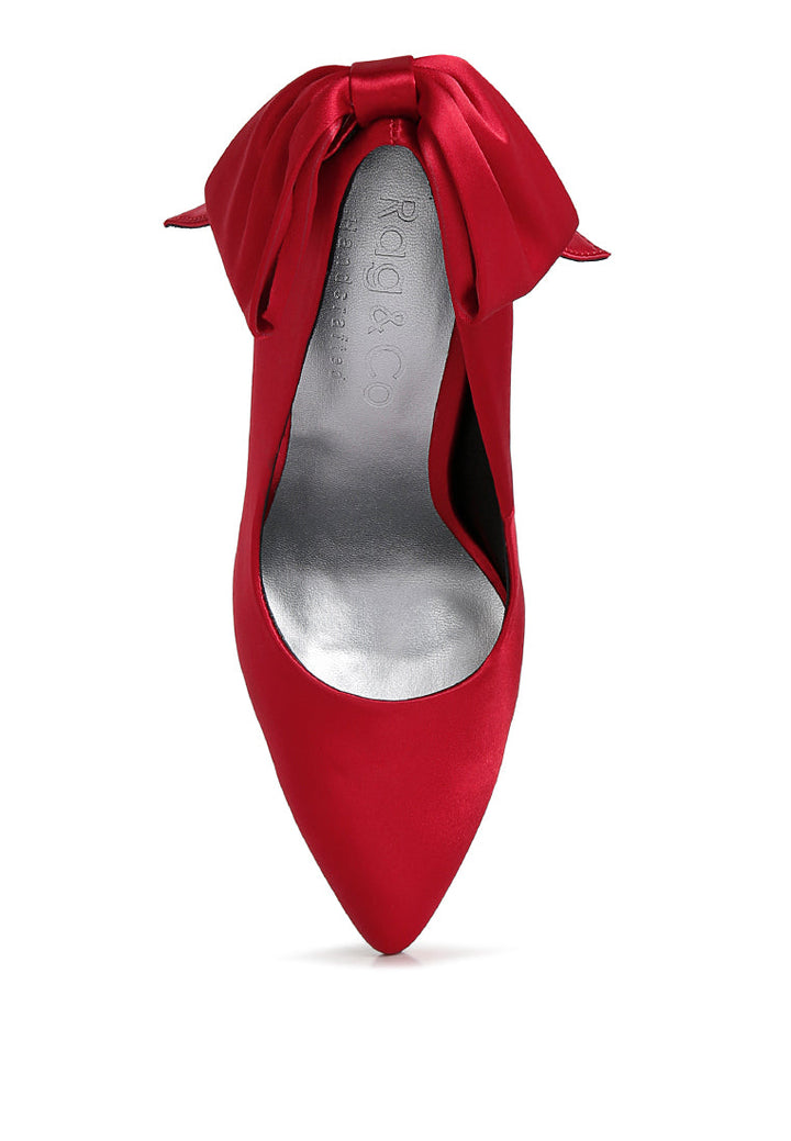 hornet high heeled satin pump sandals by ruw#color_red