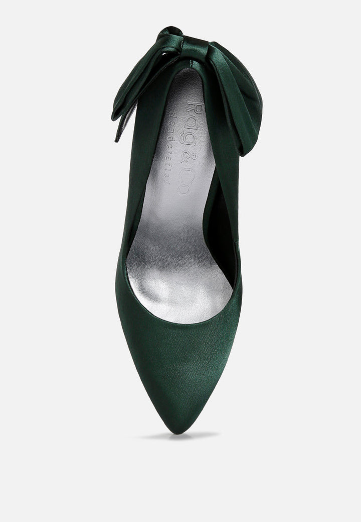hornet high heeled satin pump sandals by ruw#color_green