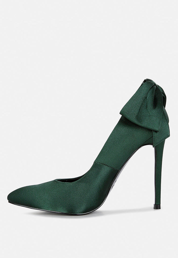 hornet high heeled satin pump sandals by ruw#color_green