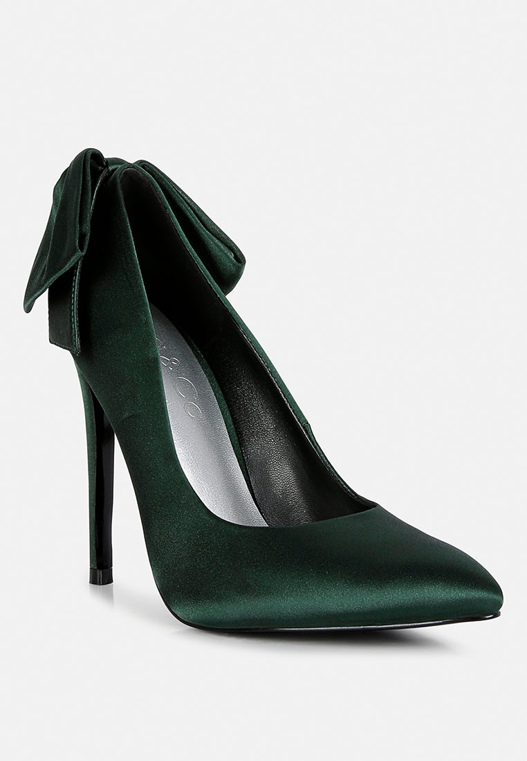 hornet high heeled satin pump sandals by ruw#color_green