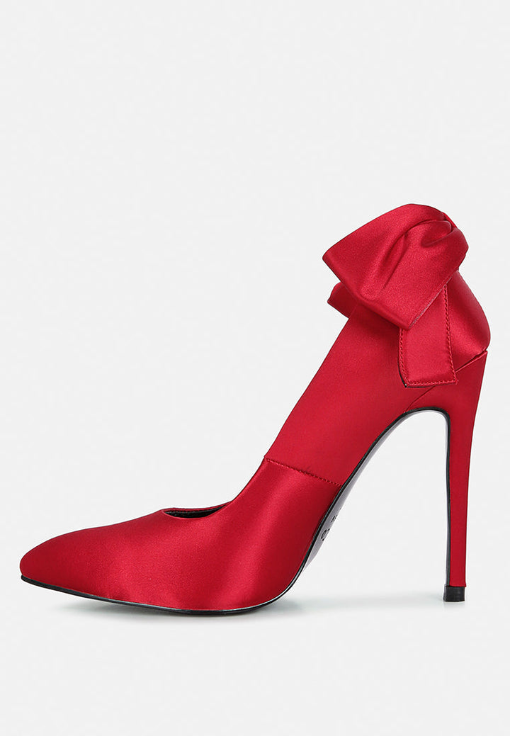hornet high heeled satin pump sandals by ruw#color_red