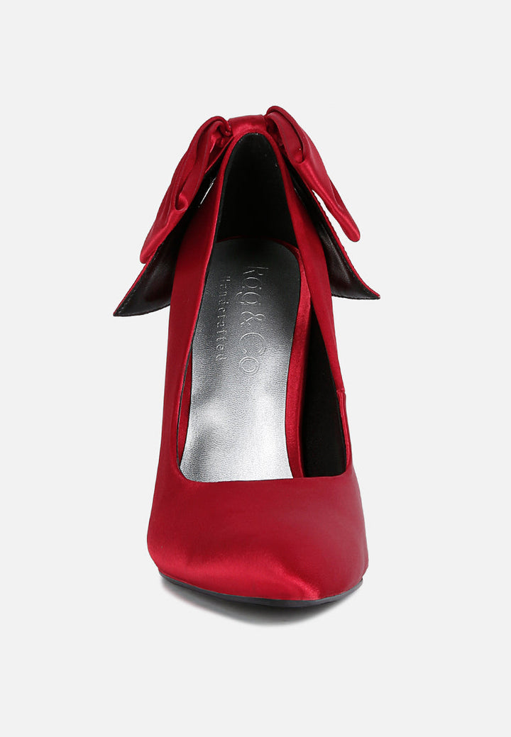 hornet high heeled satin pump sandals by ruw#color_red