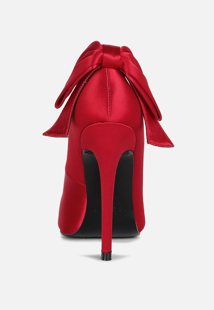 hornet high heeled satin pump sandals by ruw#color_red