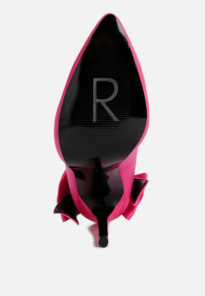 hornet high heeled satin pump sandals by ruw#color_fuchsia