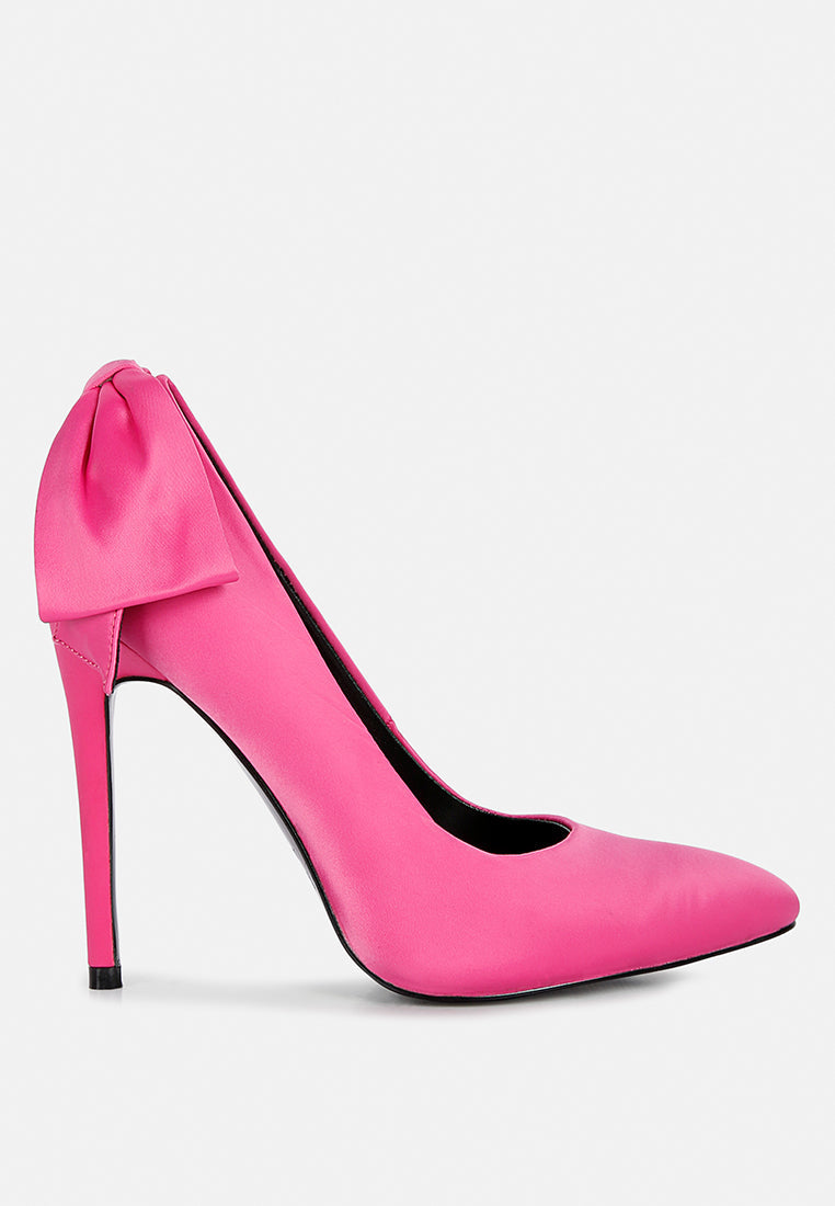 hornet high heeled satin pump sandals by ruw#color_fuchsia