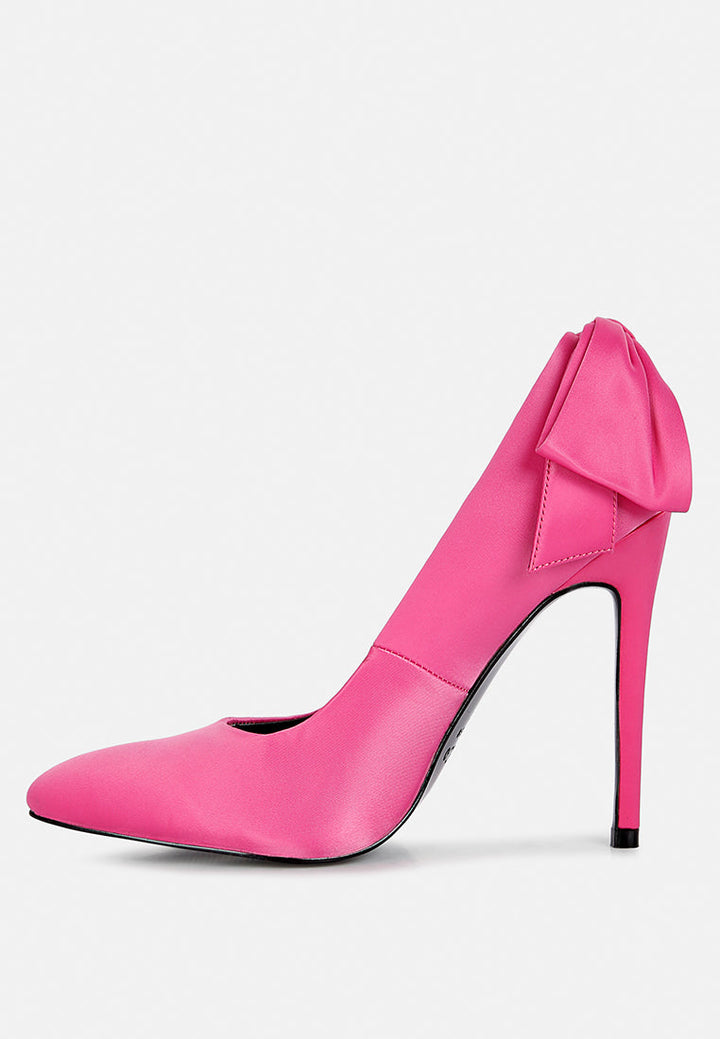 hornet high heeled satin pump sandals by ruw#color_fuchsia