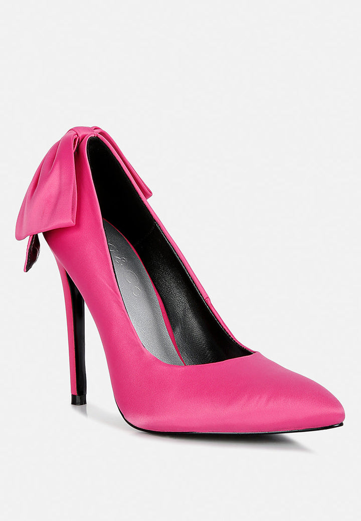 hornet high heeled satin pump sandals by ruw#color_fuchsia