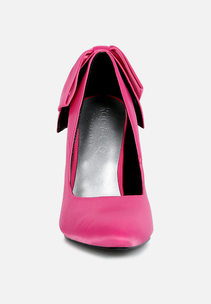 hornet high heeled satin pump sandals by ruw#color_fuchsia