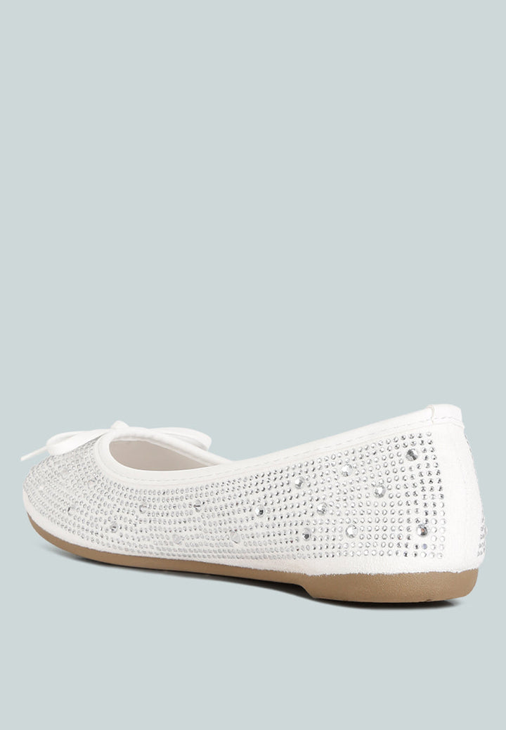 hosana rhinestones and stud embellished ballet flats by ruw#color_off-white