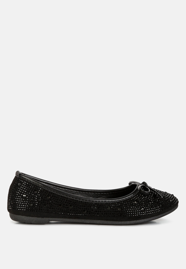 hosana rhinestones and stud embellished ballet flats by ruw#color_black