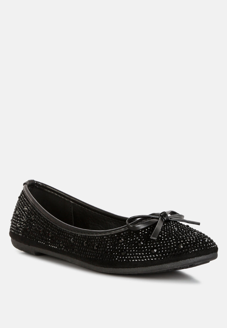 hosana rhinestones and stud embellished ballet flats by ruw#color_black