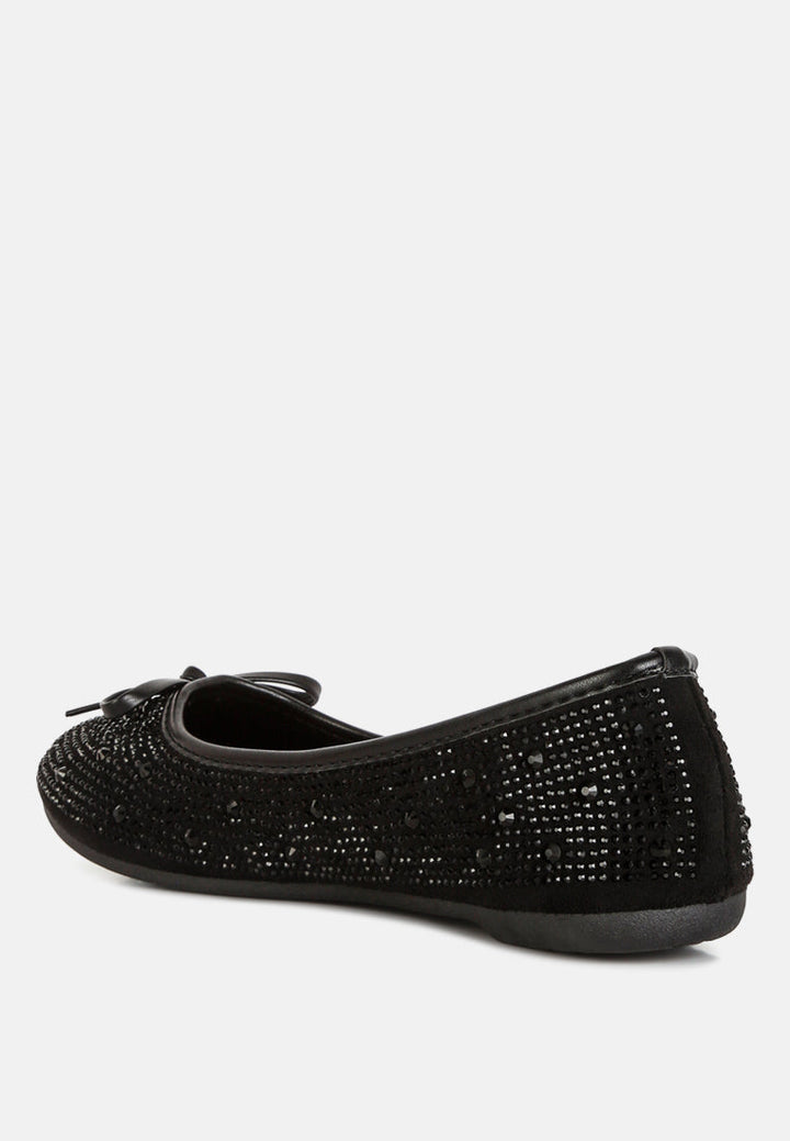 hosana rhinestones and stud embellished ballet flats by ruw#color_black