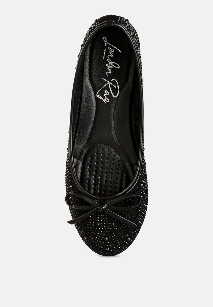 hosana rhinestones and stud embellished ballet flats by ruw#color_black