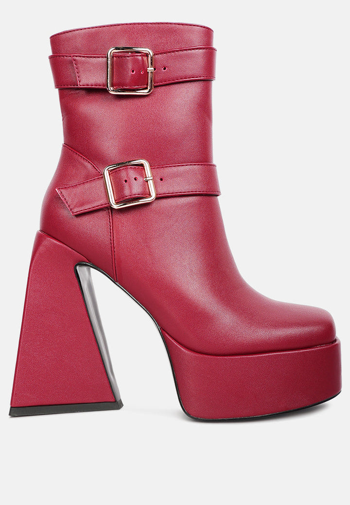 hot cocoa high platform ankle boots by ruw#color_burgundy