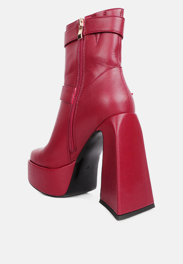 hot cocoa high platform ankle boots by ruw#color_burgundy