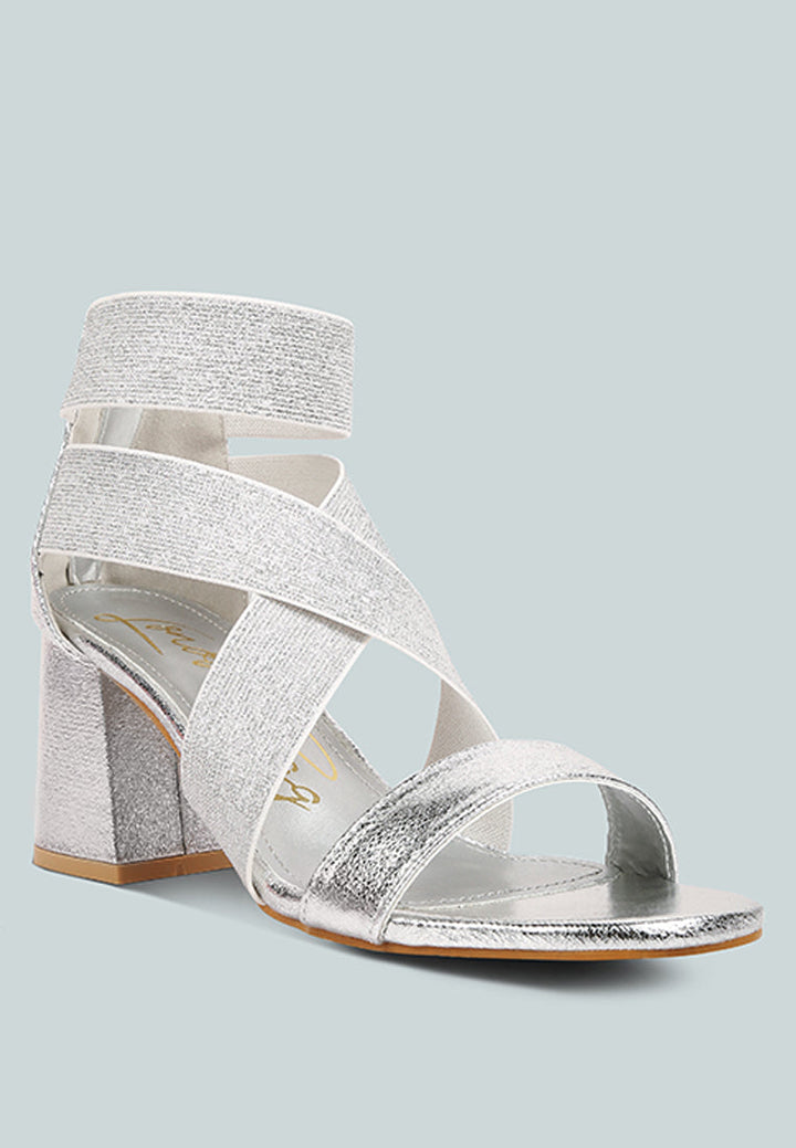 huskies metallic faux leather block heel sandals by ruw#color_silver