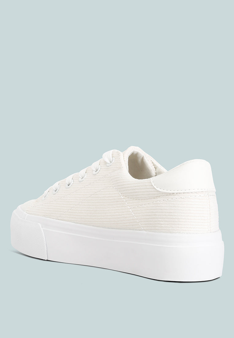 hyra solid flatform canvas sneakers by ruw#color_white