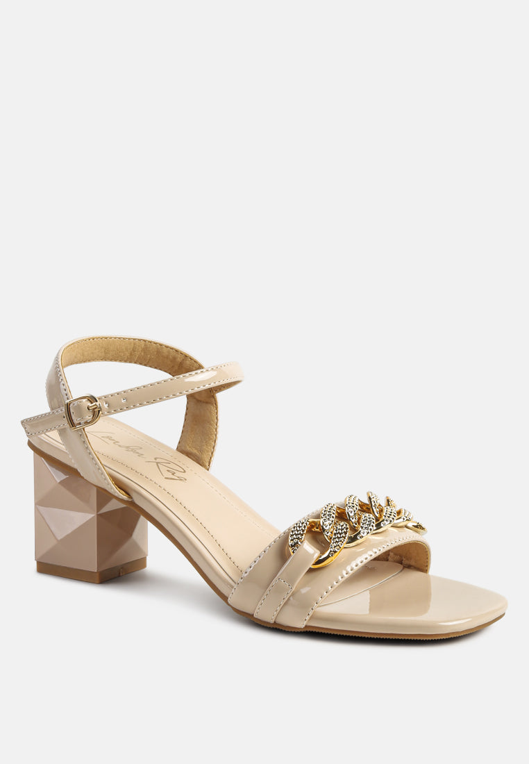 illusion metal chain link fantasy heel sandals by ruw#color_latte