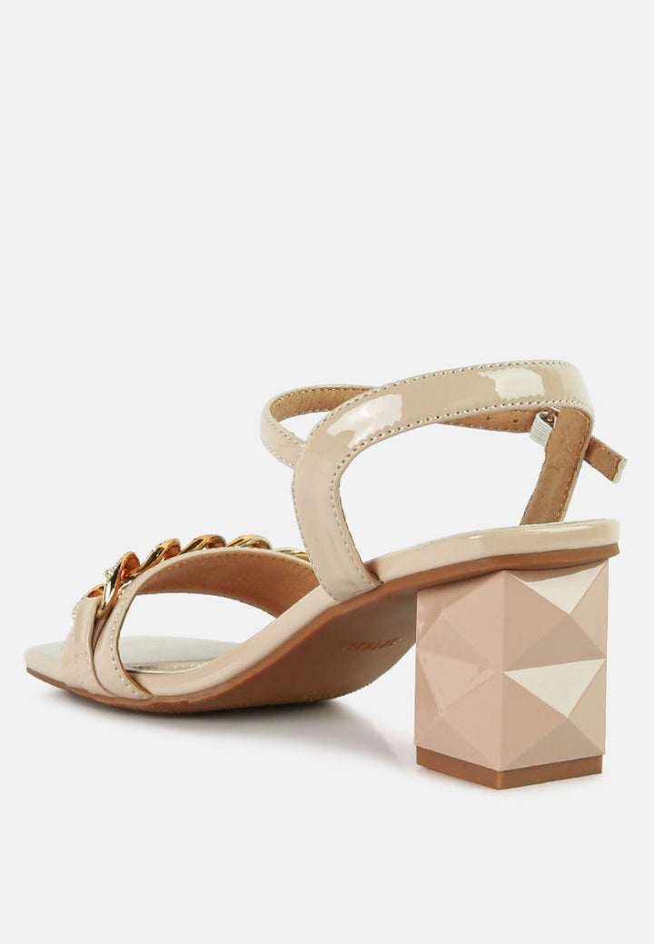 illusion metal chain link fantasy heel sandals by ruw#color_latte