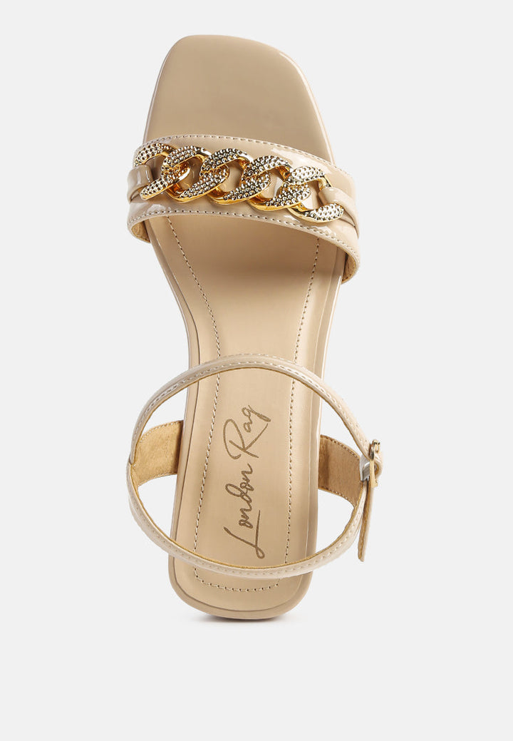 illusion metal chain link fantasy heel sandals by ruw#color_latte