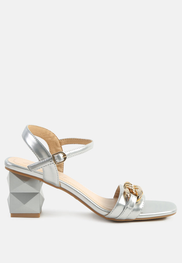 illusion metal chain link fantasy heel sandals by ruw#color_silver