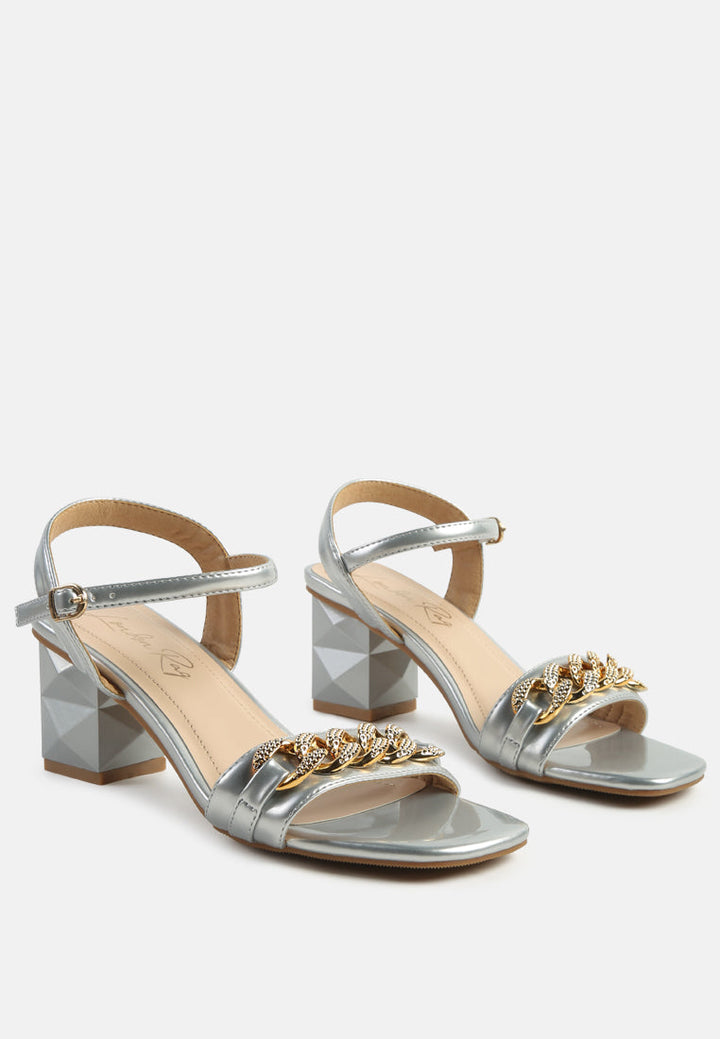 illusion metal chain link fantasy heel sandals by ruw#color_silver