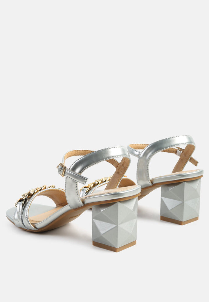 illusion metal chain link fantasy heel sandals by ruw#color_silver