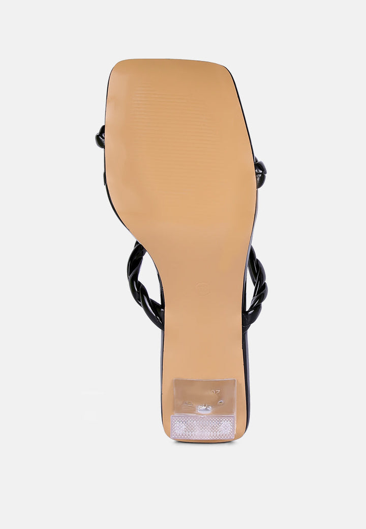 inamorata twisted strap mid heel sandals by ruw#color_black