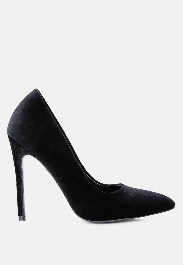 janessa velvet stiletto heel pumps by ruw#color_black