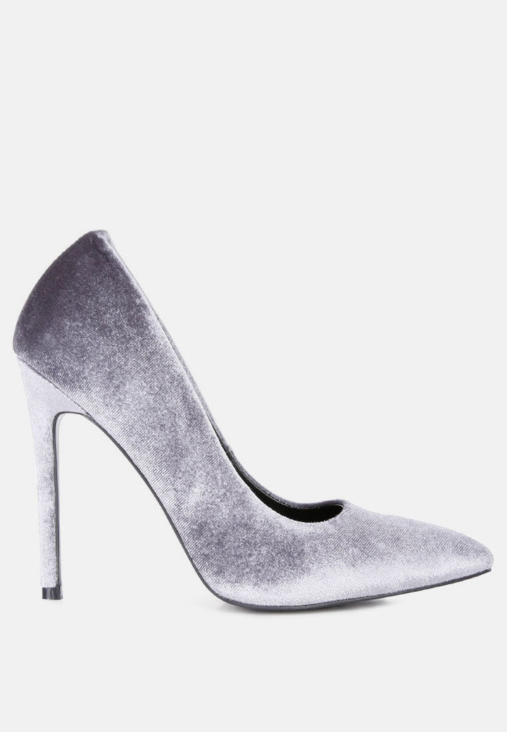 janessa velvet stiletto heel pumps by ruw#color_grey
