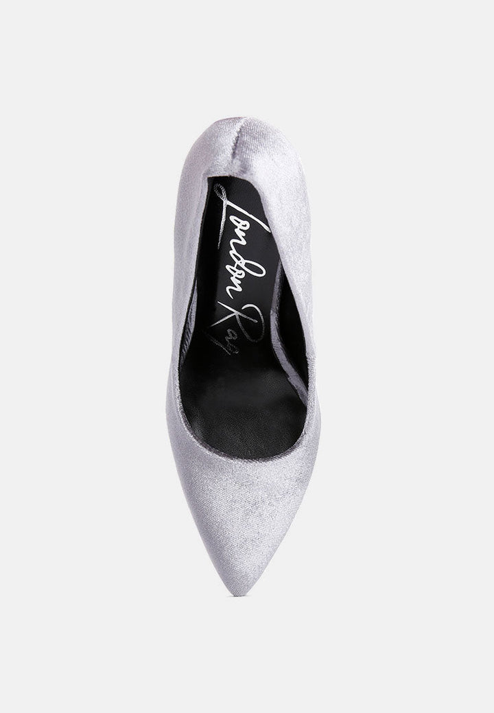 janessa velvet stiletto heel pumps by ruw#color_grey